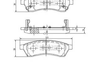 Колодки гальмівні для моделей:CHEVROLET (EPICA), DAEWOO (TOSCA)