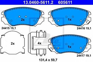 Колодки гальмівні для моделей: CHEVROLET (MALIBU), OPEL (INSIGNIA,INSIGNIA,INSIGNIA), SAAB (9-5), VAUXHALL (INSIGNIA,I