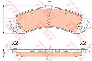 Тормозные колодки для моделей: CHEVROLET (TAHOE, SILVERADO,SILVERADO,SILVERADO,SUBURBAN,SILVERADO)