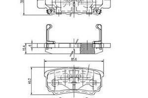 Колодки гальмівні для моделей: CHRYSLER (SEBRING), MITSUBISHI (OUTLANDER, LANCER, LANCER, OUTLANDER, LANCER, LANCER)