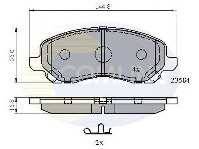 Колодки гальмівні для моделей: CHRYSLER (SEBRING, SEBRING), CITROËN (C4), DODGE (CALIBER, AVENGER), JEEP (COMPASS, PATRIO)