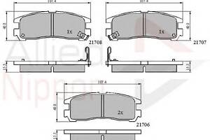 Тормозные колодки для моделей: CHRYSLER (SEBRING, SEBRING,SEBRING,CIRRUS), HYUNDAI (SANTAMO), MITSUBISHI (SAPPORO,SIGMA