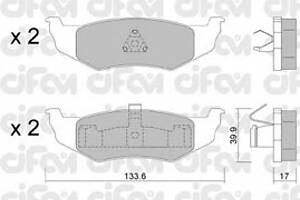 Тормозные колодки для моделей: CHRYSLER (VISION, NEON,STRATUS,STRATUS,300-M,NEON,PT-CRUISER,SEBRING,SEBRING,PT-CRUISER,