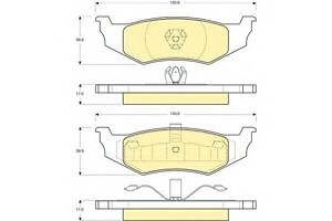 Колодки гальмівні для моделей: CHRYSLER (VISION, NEON, VOYAGER, STRATUS, STRATUS, 300-M, NEON, SEBRING, SEBRING, CIRRUS, CONCORD