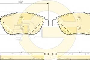 Колодки гальмівні для моделей:CITROËN (C3,C3,C3,DS3,DS3), PEUGEOT (2008)