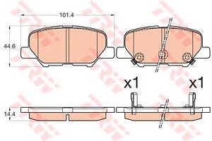 Колодки гальмівні для моделей: CITROËN (C4), MAZDA (6,6), MAZDA (FAW) (ATENZA), MITSUBISHI (ASX, ASX, OUTLANDER, OUTLANDE)