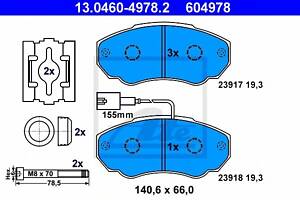 Тормозные колодки для моделей: CITROËN (JUMPER, JUMPER,JUMPER,JUMPER,JUMPER,JUMPER), FIAT (DUCATO,DUCATO,DUCATO,DUCATO,