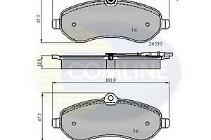 Колодки гальмівні для моделей: CITROËN (JUMPY, JUMPY), FIAT (SCUDO, SCUDO, SCUDO), PEUGEOT (EXPERT, EXPERT, EXPERT), TOYOTA