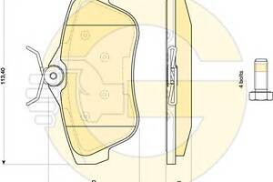 Тормозные колодки для моделей: CITROËN (JUMPY, JUMPY), FIAT (SCUDO,SCUDO,SCUDO), PEUGEOT (EXPERT,EXPERT,EXPERT)