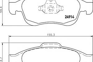 Тормозные колодки для моделей: DACIA (DUSTER, LODGY,DOKKER,DOKKER), RENAULT (MEGANE,MEGANE,MEGANE,SCENIC,GRAND-SCENIC,F