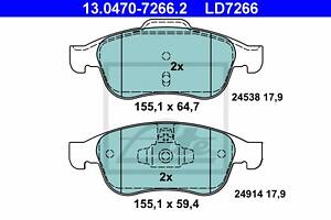 Тормозные колодки для моделей: DACIA (DUSTER, LODGY,DOKKER,DOKKER), RENAULT (MEGANE,MEGANE,MEGANE,SCENIC,GRAND-SCENIC,F