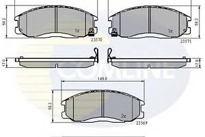 Колодки гальмівні для моделей: DAEWOO (REXTON), HYUNDAI (H-1,XG,H-1,TRAJET,HIGHWAY,SANTA-FE,H-1,PORTER), SSANGYONG (RE