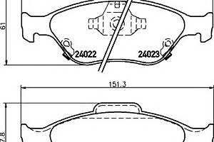 Тормозные колодки для моделей: DAIHATSU (CHARADE), TOYOTA (YARIS,YARIS)