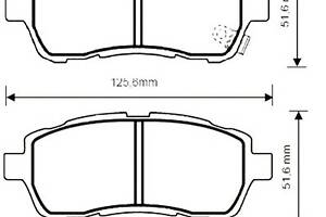 Тормозные колодки для моделей: DAIHATSU (SIRION, MATERIA), FORD (FIESTA,FIESTA), SUZUKI (SWIFT)