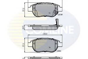 Колодки гальмівні для моделей: FIAT (500L), OPEL (CORSA, CORSA), PEUGEOT (308), VAUXHALL (CORSA, CORSAVAN)