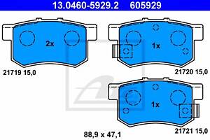 Тормозные колодки для моделей: FIAT (SEDICI), HONDA (ACCORD,ACCORD,ACCORD,ACCORD,ACCORD,CIVIC,ACCORD,PRELUDE,CIVIC,ACC