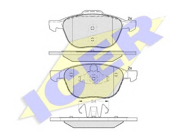 Тормозные колодки  для моделей: FORD (C-MAX, FOCUS,FOCUS,FOCUS,KUGA,TRANSIT,TOURNEO,TRANSIT,TRANSIT,TRANSIT,TOURNEO,TRAN