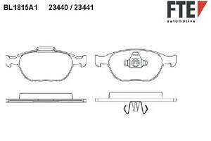 Гальмівні колодки для моделей: FORD (FOCUS, FOCUS, FIESTA, TOURNEO, TRANSIT)