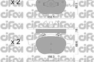 Тормозные колодки для моделей: FORD (GRAND-C-MAX, FOCUS,FOCUS,FOCUS), RENAULT (TRAFIC), VOLVO (V40)