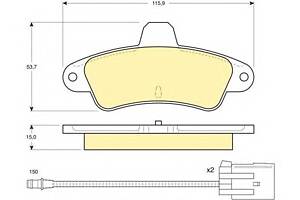 Колодки гальмівні для моделей:FORD (MONDEO,MONDEO,MONDEO,MONDEO,MONDEO,MONDEO,COUGAR), FORD AUSTRALIA (MONDEO,MONDEO...