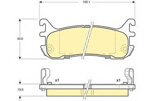 Тормозные колодки для моделей: FORD ASIA / OZEANIA (LASER), MAZDA (MX-5,MX-5)