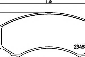 Колодки гальмівні для моделей: FORD AUSTRALIA (ECONOVAN), MAZDA (E-SERIE, E-SERIE), MITSUBISHI (PAJERO, PROUDIA-DIGNITY)