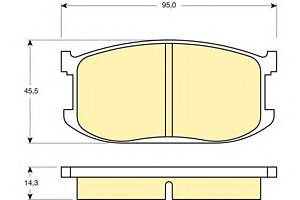 Колодки гальмівні для моделей:FORD AUSTRALIA (LASER,LASER,LASER,METEOR), MAZDA (323,323)