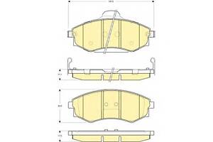 Колодки гальмівні для моделей: HAFEI (SAIMA, SIGMA), HYUNDAI (LANTRA,COUPE,LANTRA,SONATA,ELANTRA,ELANTRA,MATRIX)