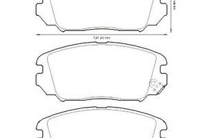 Тормозные колодки для моделей: HONDA (CIVIC), HYUNDAI (SONATA,SONATA,GRANDEUR), KIA (OPIRUS)