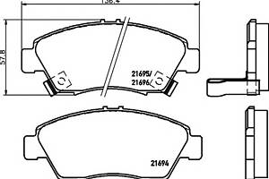 Тормозные колодки для моделей: HONDA (CIVIC, CIVIC,CIVIC,CRX,CIVIC,CIVIC,CIVIC,CIVIC,CIVIC,CIVIC,INTEGRA,CIVIC,AIRWAVE,