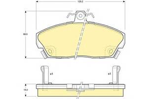 Тормозные колодки для моделей: HONDA (CONCERTO, CIVIC,CIVIC,CIVIC,CIVIC,CONCERTO,CIVIC), LOTUS (ELISE), MG (MGR,MG,MG,M