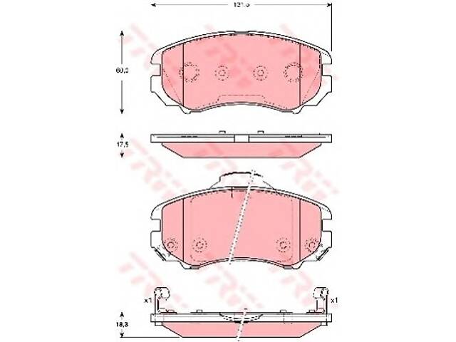 Гальмівні колодки для моделей: HYUNDAI (ELANTRA, ELANTRA), KIA (SPORTAGE)