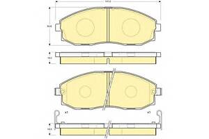 Тормозные колодки для моделей: HYUNDAI (H-1, H-1,H-1,H100,PORTER,PORTER,PORTER,H100,PORTER), JAC (REFINE)