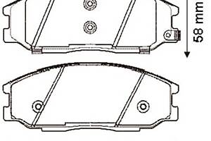 Тормозные колодки для моделей: HYUNDAI (H100, H-1,H100,XG,H-1,TRAJET,HIGHWAY,SANTA-FE,SANTA-FE,H-1,GRACE,PORTER,PORTER,