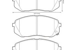 Колодки гальмівні для моделей:HYUNDAI (ix35,i40), KIA (SPORTAGE,CARENS,SPORTAGE)