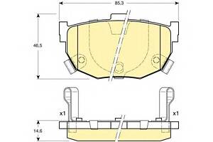 Тормозные колодки для моделей: HYUNDAI (LANTRA, S-COUPE,LANTRA,COUPE,LANTRA,ELANTRA,ELANTRA,COUPE,TIBURON), HYUNDAI (BE