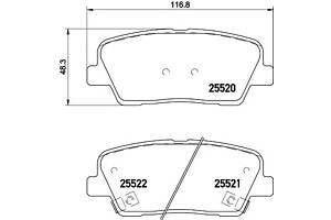 Тормозные колодки для моделей: HYUNDAI (SANTA-FE, SANTA-FE,GRAND-SANTA-FE), KIA (SORENTO)