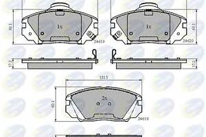 Тормозные колодки для моделей: HYUNDAI (SONATA, SONATA,GRANDEUR,GRANDEUR), NISSAN (200-SX)