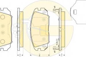 Колодки гальмівні для моделей: HYUNDAI (SONATA, SONATA, TUCSON, SONATA, GRANDEUR, ix20), KIA (MAGENTIS, OPIRUS, SPORTAGE, MAGE