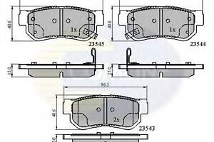 Колодки гальмівні для моделей: HYUNDAI (SONATA, XG, HIGHWAY, SANTA-FE, MATRIX, SONATA, TUCSON, SONATA, GRANDEUR, SANTA-FE), KIA