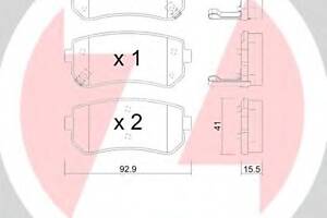 Тормозные колодки для моделей: HYUNDAI (TUCSON, ACCENT,ACCENT,i30,i30,i20,ix35,ix20), KIA (SPORTAGE,RIO,RIO,CEED,CEED,P