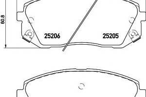 Колодки гальмівні для моделей: HYUNDAI (TUCSON, ix35, i40, i40), HYUNDAI (BEIJING) (ix35), KIA (SPORTAGE, CADENZA)