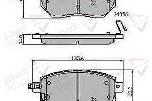 Гальмівні колодки для моделей: INFINITI (FX), NISSAN (MURANO, MURANO)