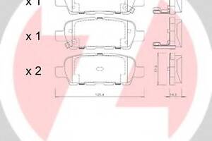 Тормозные колодки для моделей: INFINITI (FX, FX), NISSAN (X-TRAIL,MURANO,QASHQAI,X-TRAIL,TIIDA,MURANO,CUBE,JUKE,LEAF,PU