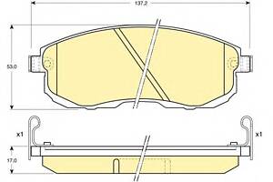 Колодки гальмівні для моделей: INFINITI (I30), NISSAN (MAXIMA,200-SX,MAXIMA,MAXIMA,350,350,AD,TIIDA,TIIDA,AVENIR,CEFIR