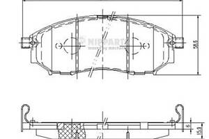 Тормозные колодки для моделей: INFINITI (Q45, M35,M45,EX,M,M37,G,QX50), NISSAN (MURANO,PATHFINDER,NAVARA,CEDRIC,MURANO)