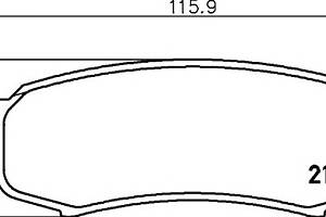 Колодки гальмівні для моделей: LANDWIND (JMC) (X8), LEXUS (GX,GX), MITSUBISHI (PAJERO,PAJERO), TOYOTA (LAND-CRUISER,LA