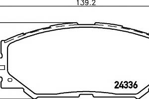 Колодки гальмівні для моделей: LEXUS (HS), SUBARU (TREZIA), TOYOTA (COROLLA, RAV-4, AURIS, ALLION, COROLLA, URBAN, COROLLA, C