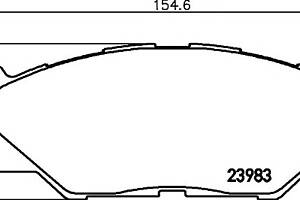 Гальмівні колодки для моделей: LEXUS (IS, IS, IS)