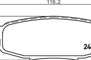 Колодки гальмівні для моделей: LEXUS (LX), TOYOTA (SEQUOIA, LAND-CRUISER, SEQUOIA, TUNDRA)